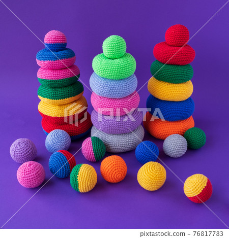 Children's educational game, knitted toys, children's hand motor development. 76817783