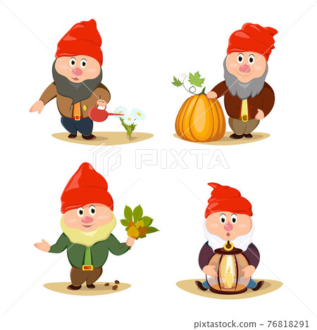 Garden gnome vector - Stock Illustration [76818291] - PIXTA