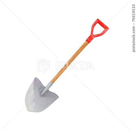 Hand-painted watercolor | Illustration of shovel (scoop) 76819510