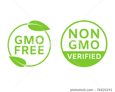 GMO free icons. Non GMO labels. Healthy organic food concept. No GMO design elements for tags, product packag, food symbol, emblems, stickers. Healthy, eco, vegan, bio. Vector illustration GMO free icons. Non GMO labels. Healthy organic food concept. No GMO design elements for tags, product packag, food symbol, emblems, stickers. Healthy, eco, vegan, bio. Vector illustration 76820241