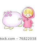 June-Raincoat girl's speech bubble 76822038