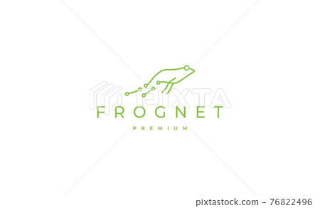 Frog Internet Connection Logo Design 76822496