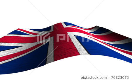 Union Jack fluttering in the wind 76823073