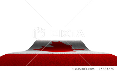 Canadian flag fluttering in the wind 76823270