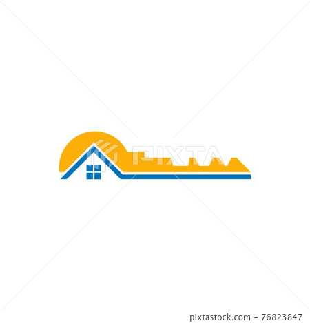 Simple key logo icon design vector template 76823847