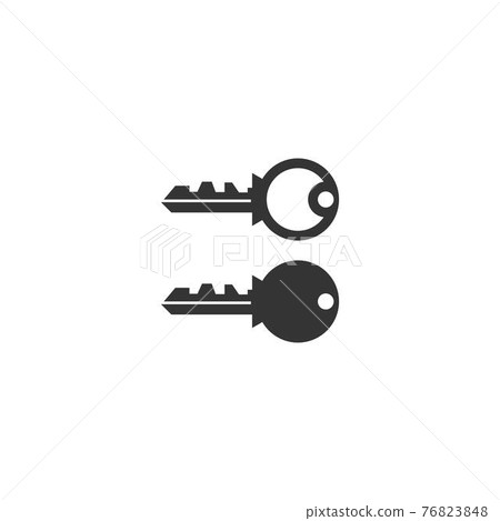 Simple key logo icon design vector template 76823848