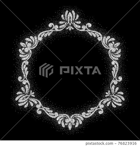 Retro shiny frame or border. Vector illustration. 76823916