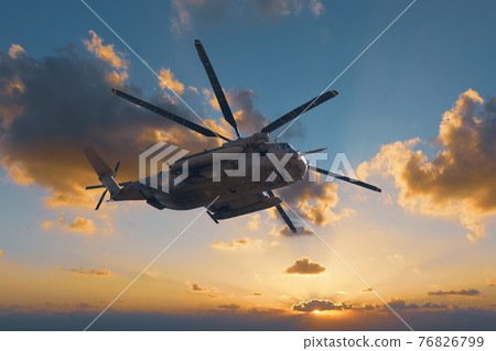 military helicopter at sunset background military helicopter at sunset background 76826799