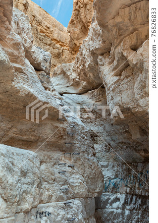 canyon of the OG riverbed at dawn 76826833