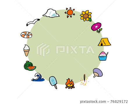 Summer frame / illustration frame 76829172