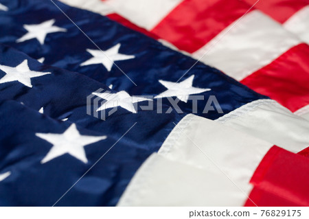 Waved flag of United States of America Waved flag of United States of America 76829175