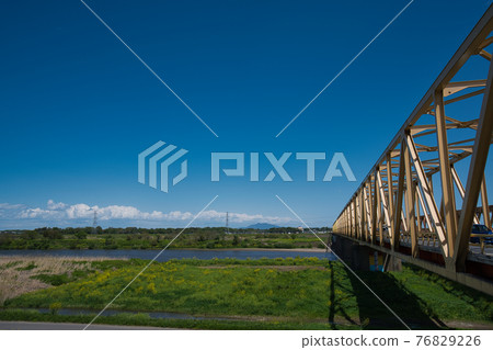 Scenery of the Tone River in Noda City, Chiba Prefecture 76829226