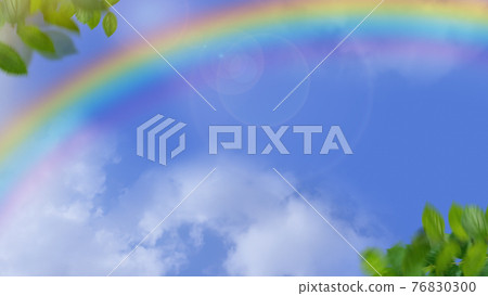 Refreshing material of blue sky and rainbow-There are multiple variations-There are multiple variations 76830300
