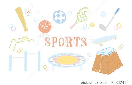 Sports material illustration physical education school cute free 76832464