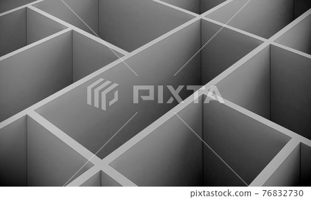 abstract background maze concept witn gray color, 3d rendering	 76832730
