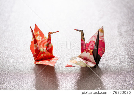 Origami crane Japanese style material Origami crane Japanese style material 76833080
