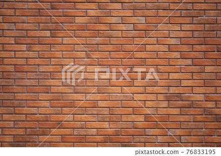 The wall is made of red brick. Background texture of brickwork. 76833195