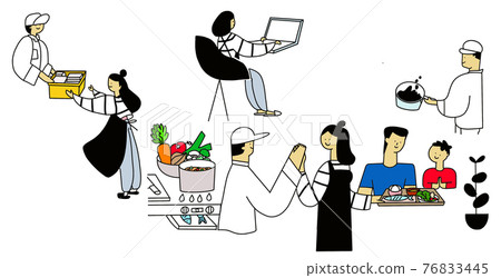 Image illustration of home food distribution 76833445