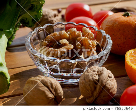 Fresh Natural Organic Nuts Walnuts 76833649