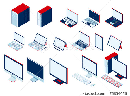 PC tablet set illustration - Stock Illustration [76834056] - PIXTA