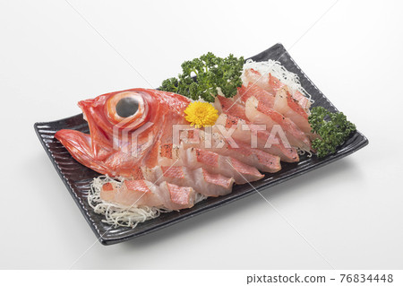 紅金眼鯛紅鯛魚生魚片 照片素材 圖片 圖庫