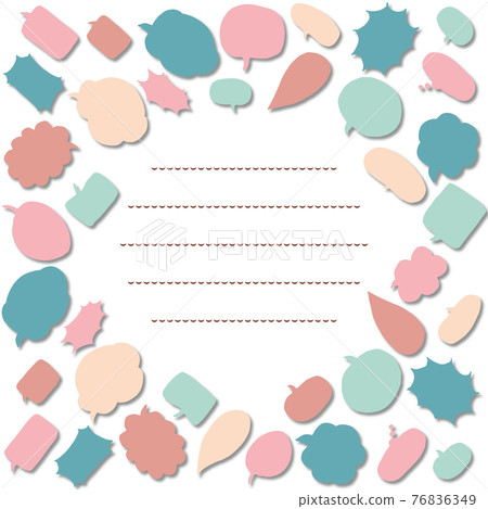 Colorful letter frame with dialogue balloons - Stock Illustration ...