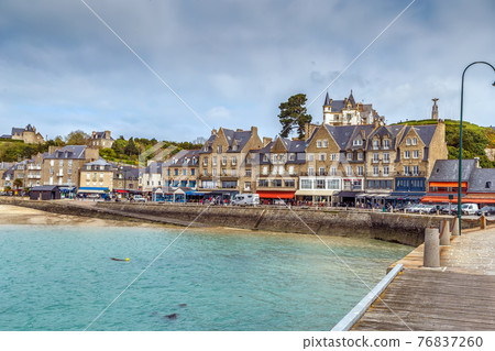View of waterfront in Cancale, France 76837260