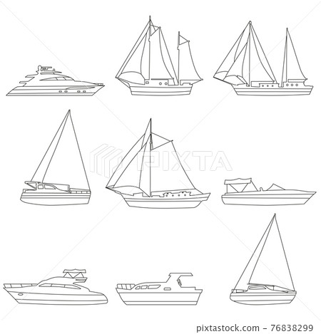 speed boat yacht vector icon, Stock vector