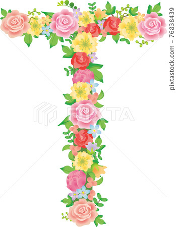 T 字母花字母 T 字母花字母 76838439