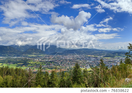 View of Villach from mountain, Austria View of Villach from mountain, Austria 76838622