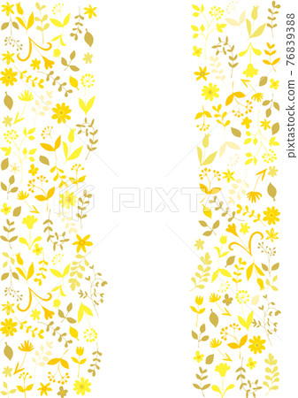 Scandinavian style plant silhouette (yellow base) frame vertical 76839388