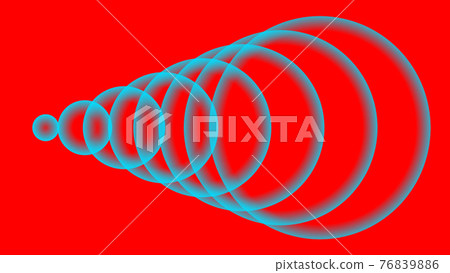 波浪聲波迴聲圖像CG背景壁紙 76839886