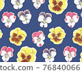 Watercolor style pansy viola pattern background 76840066