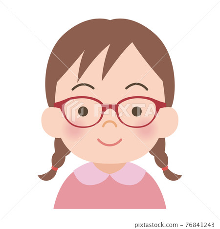 Illustration of a girl with glasses 76841243