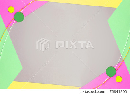 Craft frame with vivid fluorescent color shapes Craft frame with vivid fluorescent color shapes 76841803