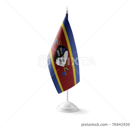 Small national flag of the Swaziland on a white background Small national flag of the Swaziland on a white background 76842930
