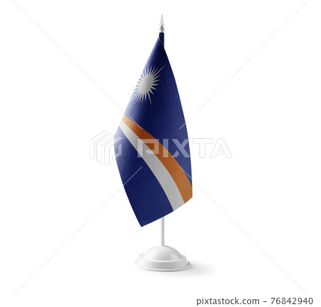 Small national flag of the Marshall Islands on a white background Small national flag of the Marshall Islands on a white background 76842940