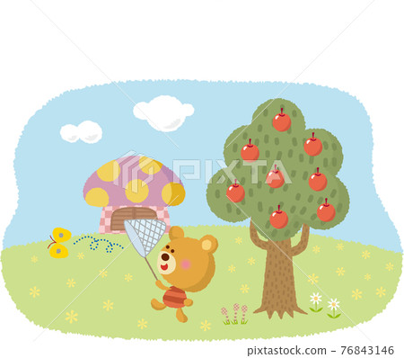 可愛的熊和蘋果樹 可愛的熊和蘋果樹 76843146