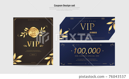 Premium Gold Atmosphere VIP Invitation Coupon 04 76843537