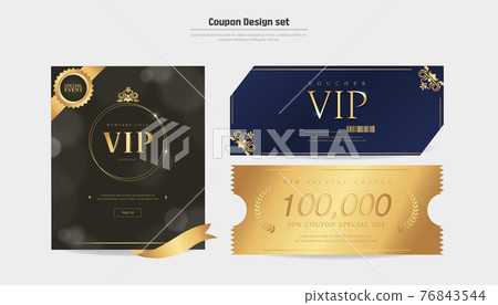 Premium Gold Atmosphere VIP Invitation Coupon 01 76843544
