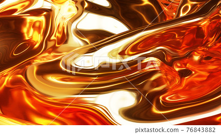 3D rendering of melted gold 3D rendering of melted gold 76843882