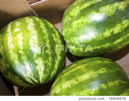 High angle view of watermelons in grocery store High angle view of watermelons in grocery store 76846636