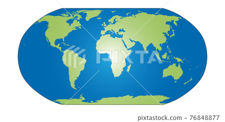 World map silhouette in Robinson projection 76848877