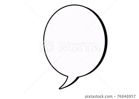 語音氣球簡單的黑色和白色 76848957