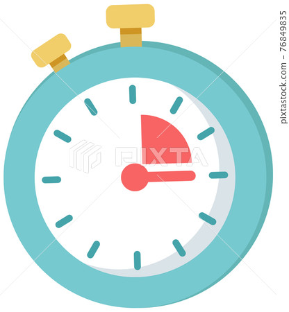 Blue round stopwatch with red arrow. High speed timer for plans, management and progress isolated 76849835