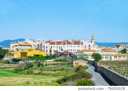 view of Nulles, in Catalonia, Spain view of Nulles, in Catalonia, Spain 76850329