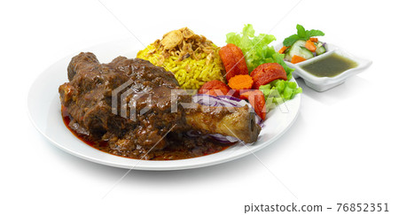 Braised Lamb Shank Biryani Rice Recipe Massaman Curry tender and shreddable Indian Spice 76852351
