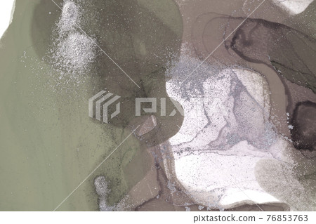 Abstract beige and gold watercolor artwork background. 76853763