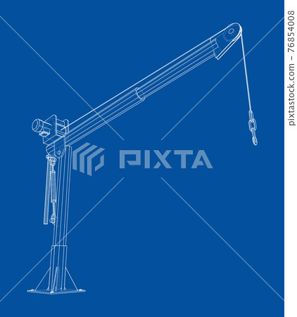 Davit or crane for boat. Vector 76854008
