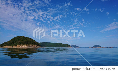 An island in the clear sky and the Seto Inland Sea An island in the clear sky and the Seto Inland Sea 76854076